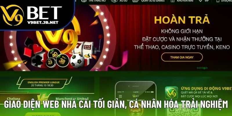 Giao diện web nhà cái tối giản, cá nhân hóa trải nghiệm